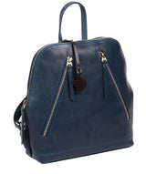 'Zoe' Snorkel Blue Leather Backpack image 5
