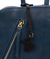 'Zoe' Snorkel Blue Leather Backpack image 6