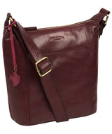 'Yasmin' Plum Leather Cross Body Bag Pure Luxuries London
