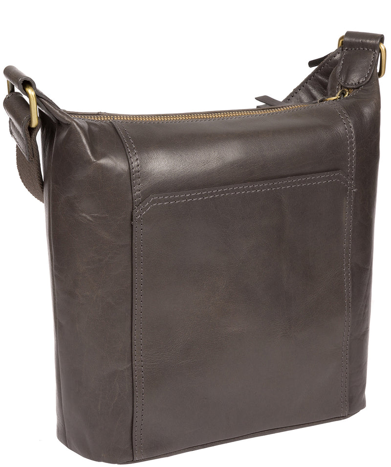 'Yasmin' Slate Leather Cross Body Bag Pure Luxuries London