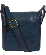 'Yasmin' Snorkel Blue Leather Cross Body Bag image 1