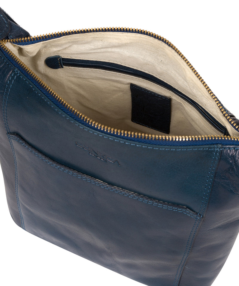 'Yasmin' Snorkel Blue Leather Cross Body Bag image 4