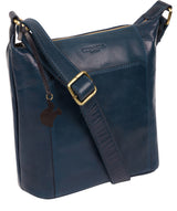 'Yasmin' Snorkel Blue Leather Cross Body Bag image 5