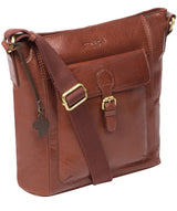 'Vonda' Conker Brown Leather Cross Body Bag