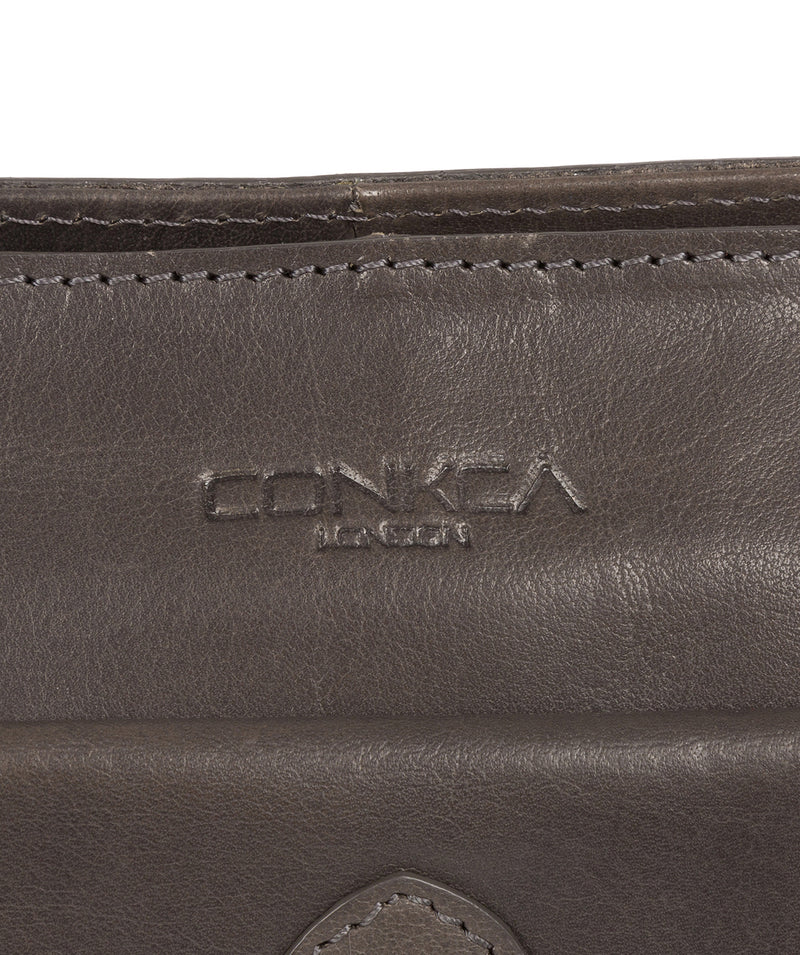 'Vonda' Slate Leather Cross Body Bag Pure Luxuries London