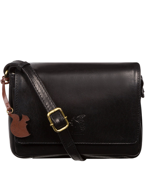 Conkca London Originals Collection #product-type#: 'Marta' Black Leather Cross Body Bag