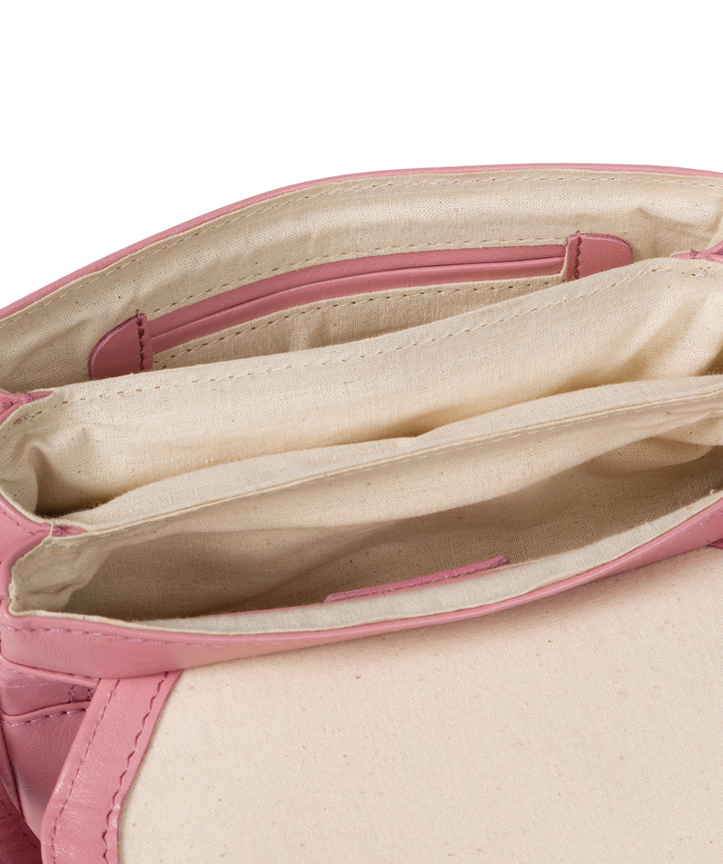 'Marta' Blush Leather Cross Body Bag