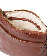 'Nikita' Conker Brown Leather Cross Body Bag