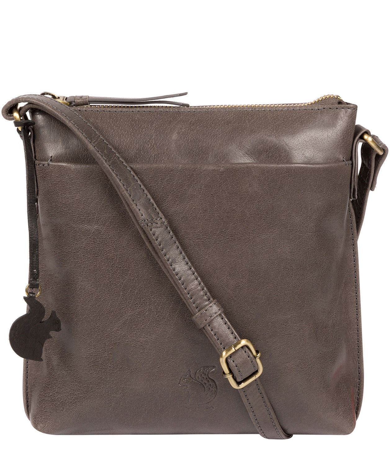 'Nikita' Slate Leather Cross Body Bag image 1