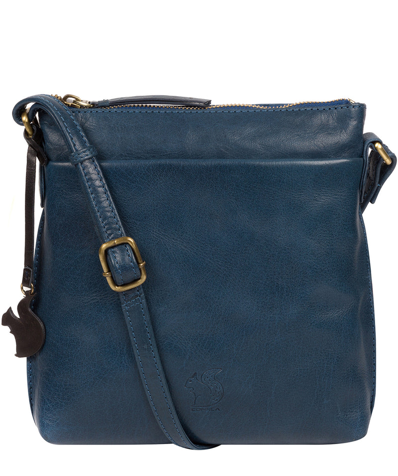 'Nikita' Snorkel Blue Leather Cross Body Bag image 1