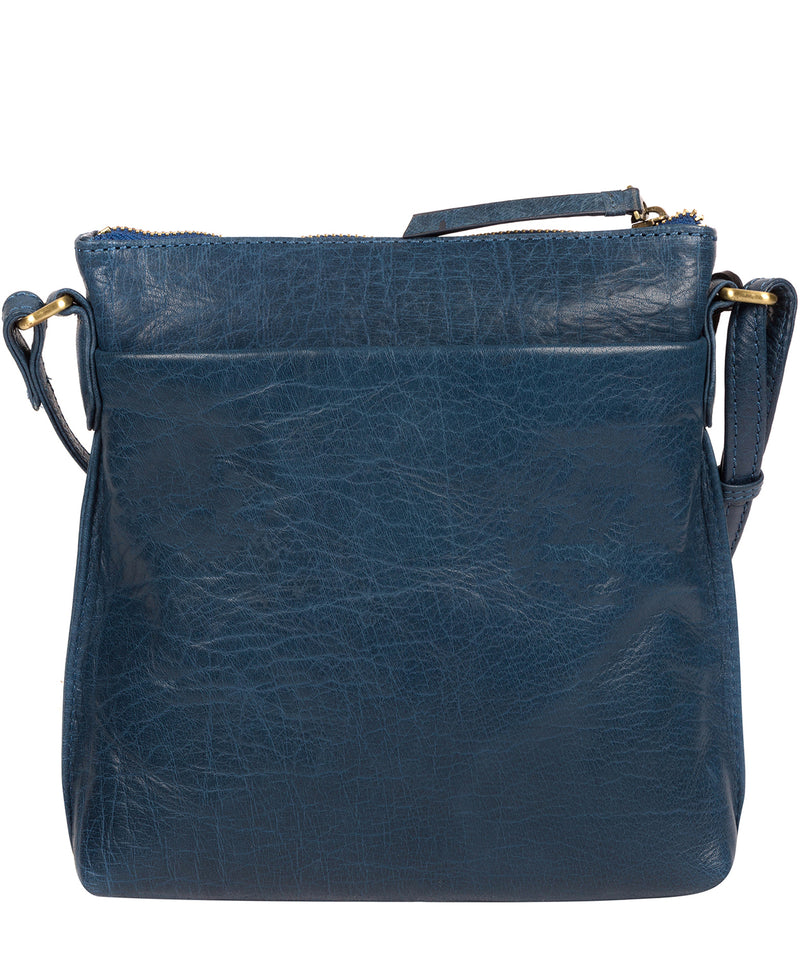 'Nikita' Snorkel Blue Leather Cross Body Bag image 3