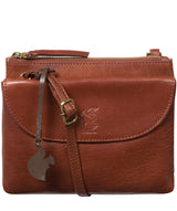 'Tillie' Conker Brown Leather Cross Body Bag
