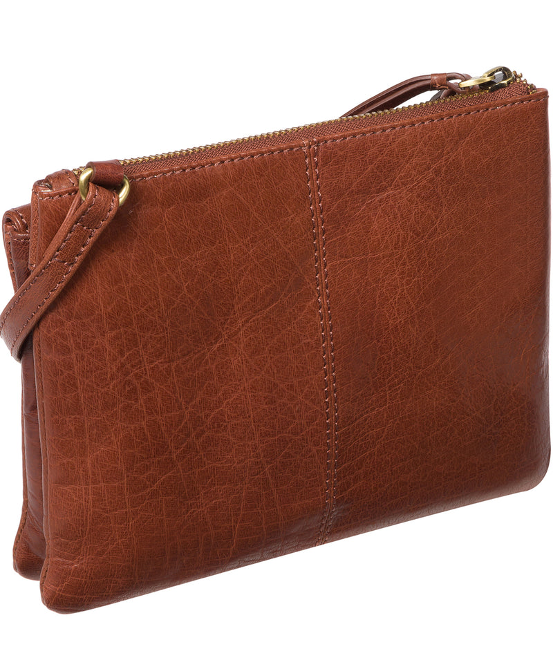 'Tillie' Conker Brown Leather Cross Body Bag