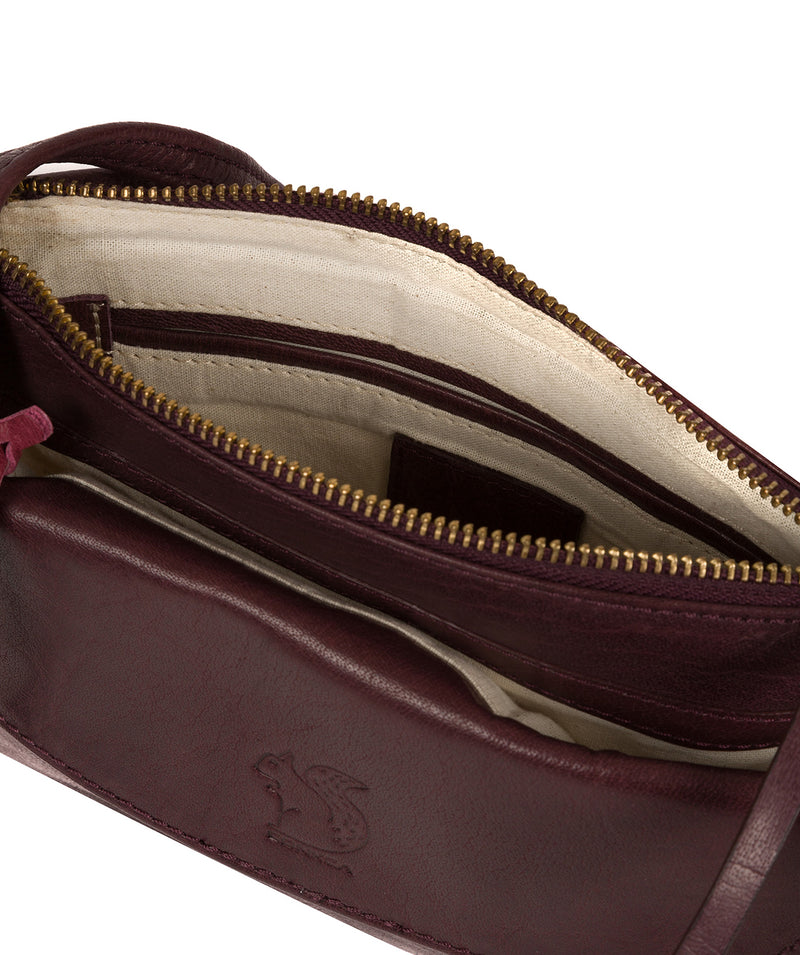 'Tillie' Plum Leather Cross Body Bag image 4