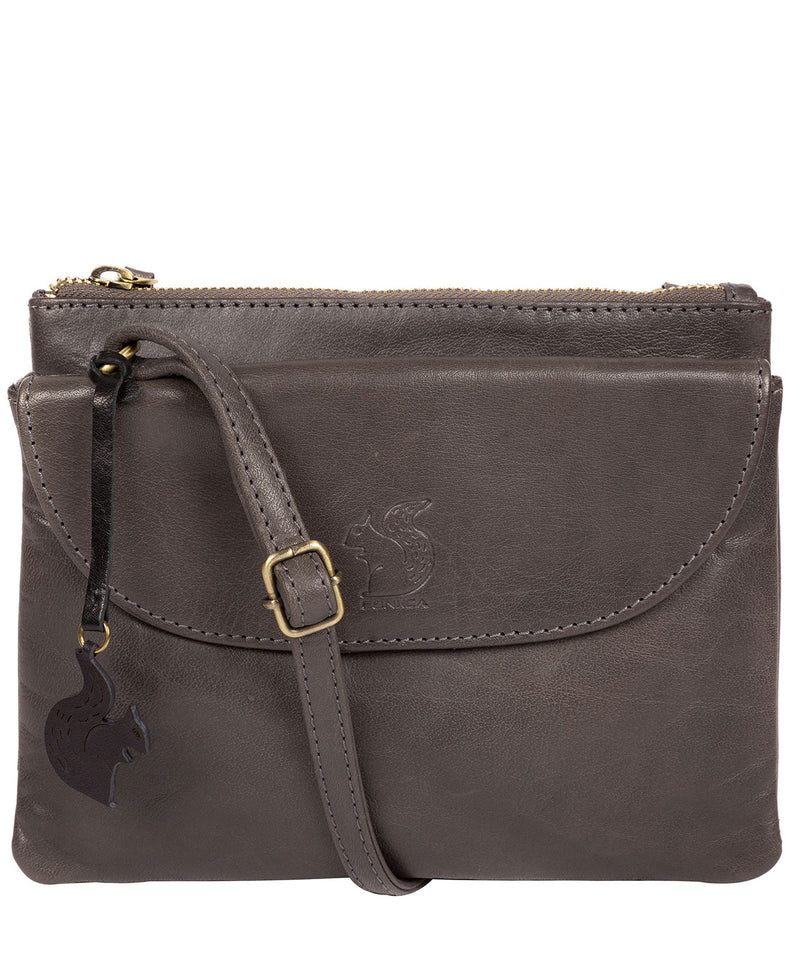 'Tillie' Slate Leather Cross Body Bag Pure Luxuries London