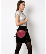 'Rolla' Orchid Leather Cross Body Bag image 2