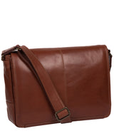 'Leao' Conker Brown Leather Messenger Bag image 5