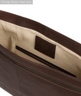 'Leao' Dark Brown Leather Messenger Bag image 4