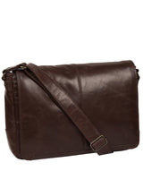 'Leao' Dark Brown Leather Messenger Bag image 5