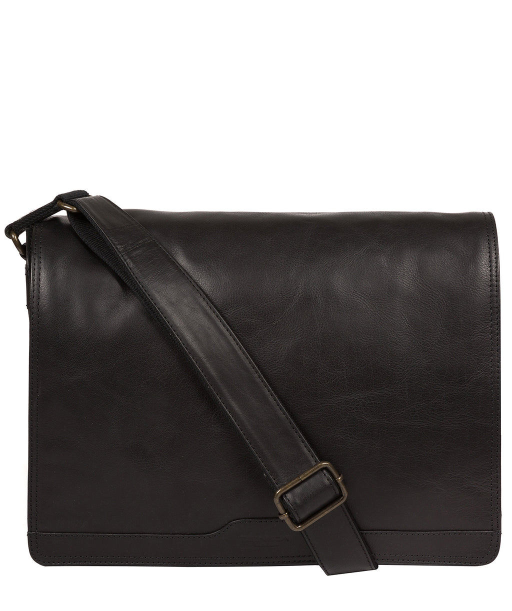 Black Leather Messenger Bag 'Zico' by Conkca London – Pure Luxuries London