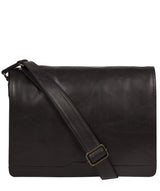 'Zico' Black Leather Messenger Bag image 1