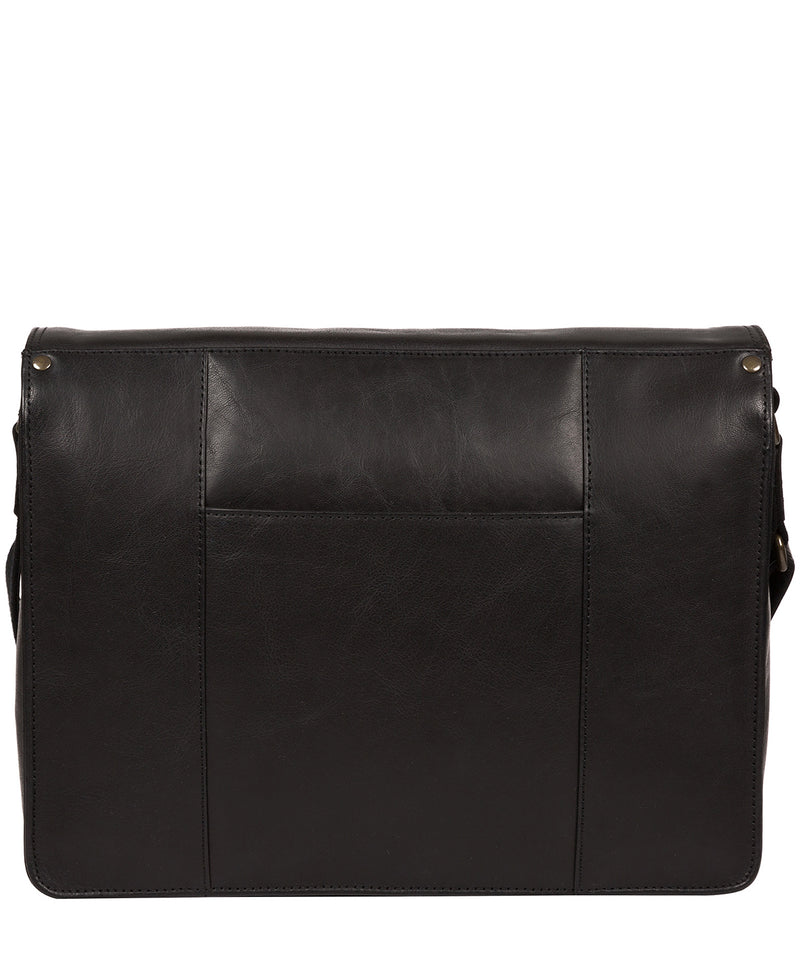 'Zico' Black Leather Messenger Bag image 3