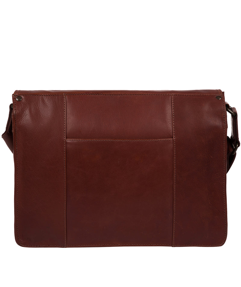 'Zico' Conker Brown Leather Messenger Bag