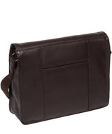 'Zico' Dark Brown Leather Messenger Bag