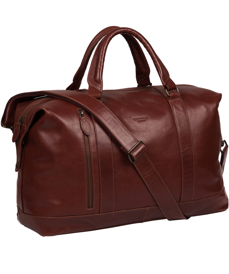 'Rivellino' Conker Brown Leather Holdall