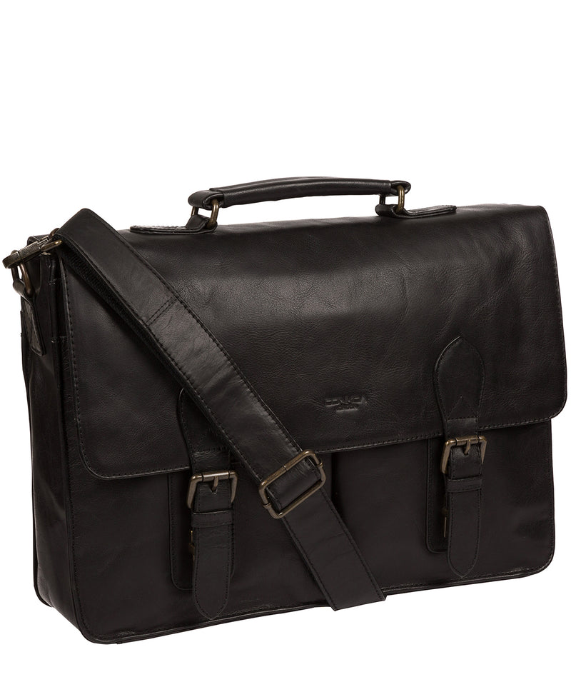 'Scolari' Black Leather Briefcase image 5