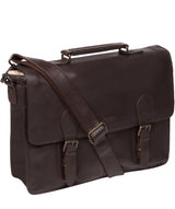 'Scolari' Dark Brown Leather Briefcase