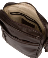 'Carlos' Dark Brown Leather Cross Body Bag image 4