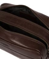 'Alberto' Dark Brown Leather Washbag image 4