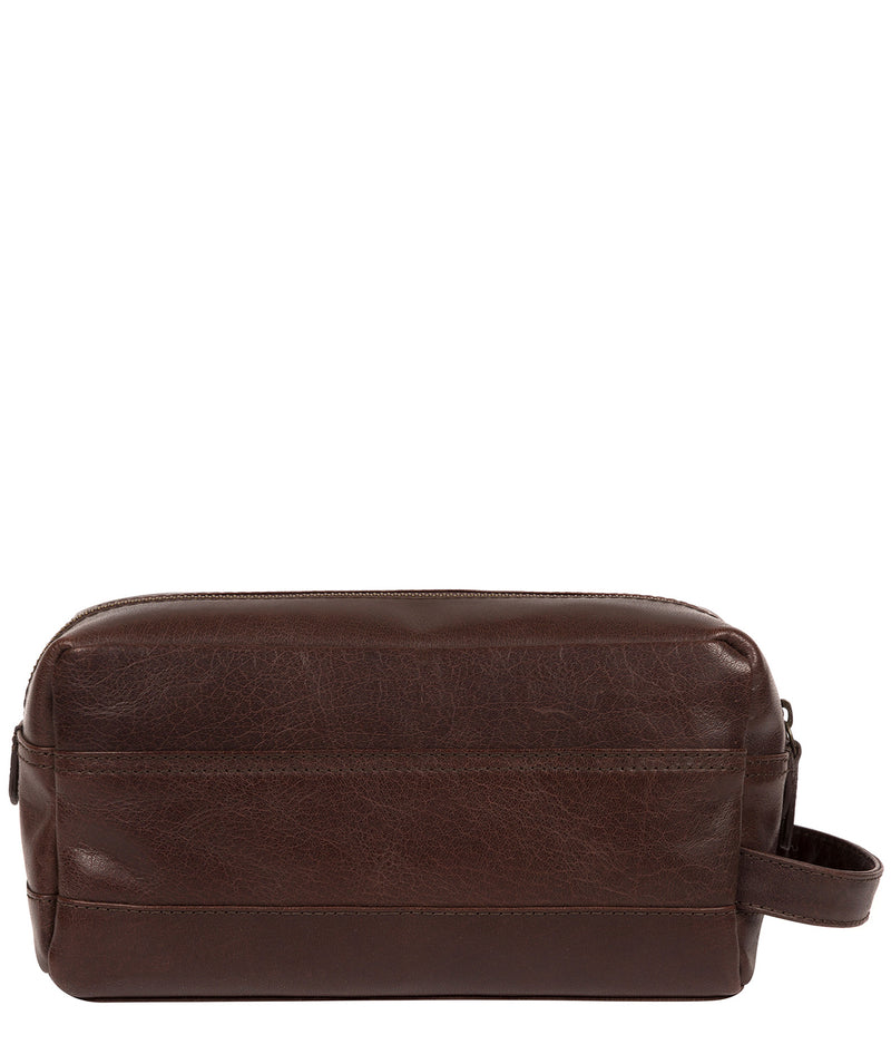 'Careca' Dark Brown Leather Washbag image 3
