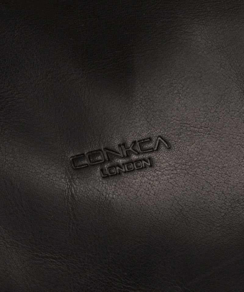 'Gerson' Black Leather Holdall image 6