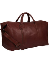 'Gerson' Conker Brown Leather Holdall