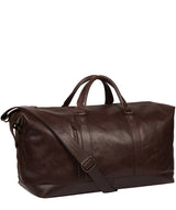 'Gerson' Dark Brown Leather Holdall image 5