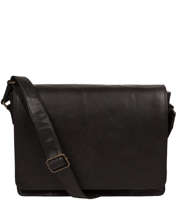'Zagallo' Black Leather Messenger Bag image 1