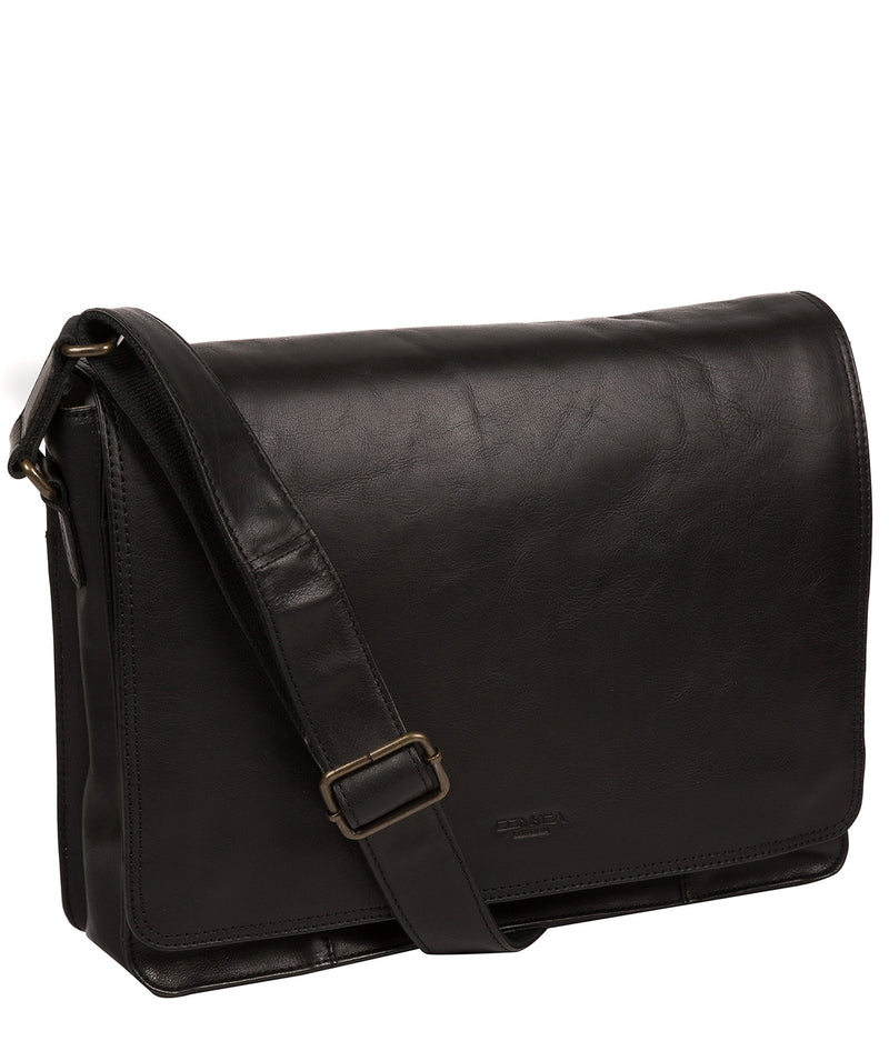 'Zagallo' Black Leather Messenger Bag image 5