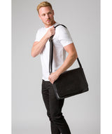 'Zagallo' Black Leather Messenger Bag image 2
