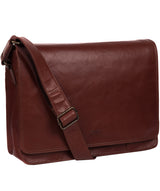 'Zagallo' Conker Brown Leather Messenger Bag
