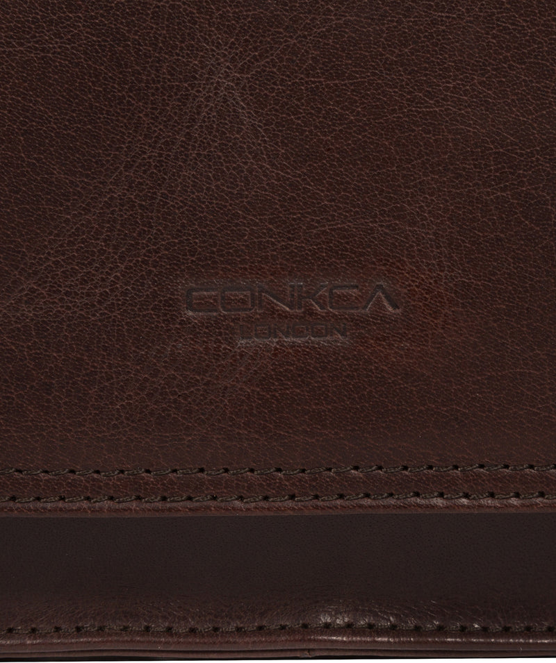 'Zagallo' Dark Brown Leather Messenger Bag image 6