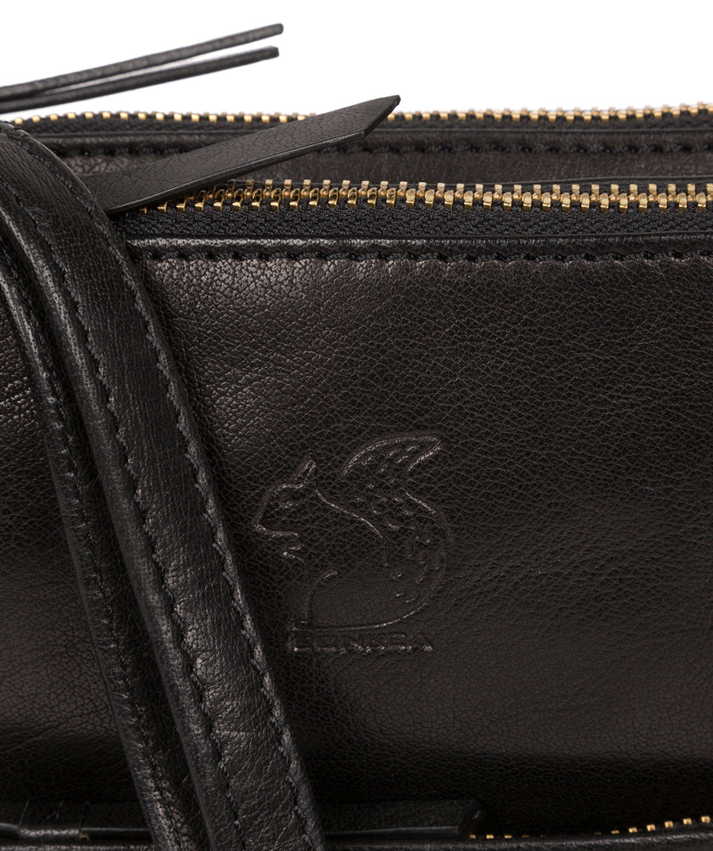 'Fernandez' Black Leather Cross Body Bag