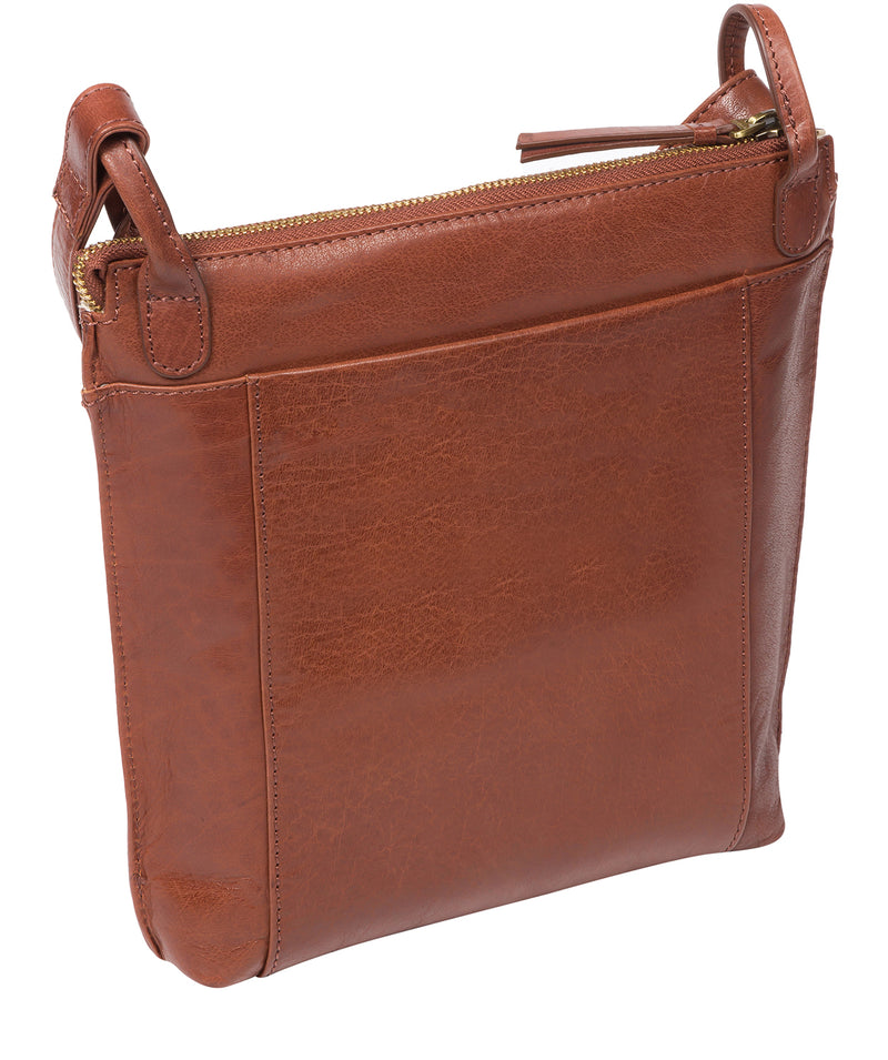 'Rego' Conker Brown Leather Cross Body Bag