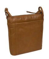 'Rego' Dark Tan Leather Cross Body Bag