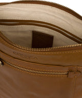 'Rego' Dark Tan Leather Cross Body Bag