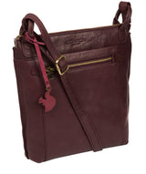 'Rego' Plum Leather Cross Body Bag image 5
