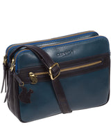 'Drew' Snorkel Blue & Navy Leather Cross Body Bag