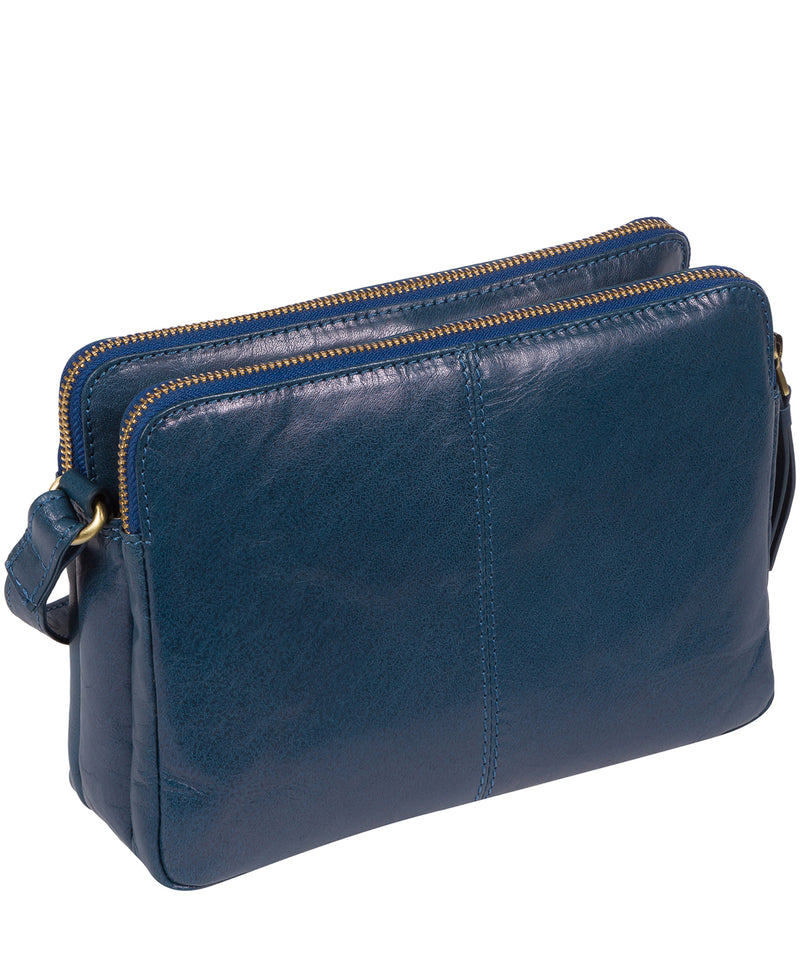 'Drew' Snorkel Blue Leather Cross Body Bag