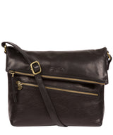 'Marina' Black Leather Shoulder Bag Pure Luxuries London